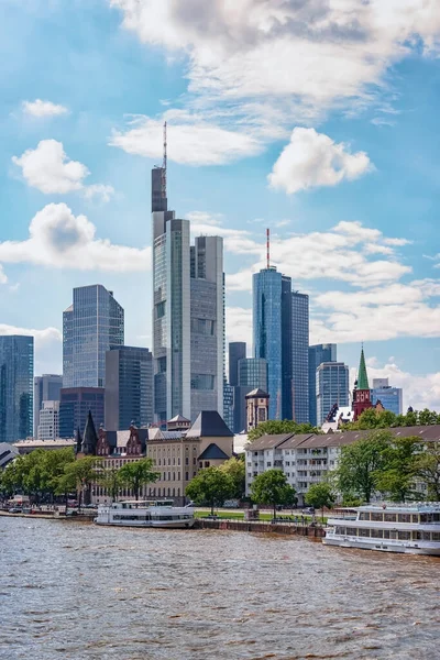 Das Geschäftsviertel Frankfurt Deutschland — Stockfoto