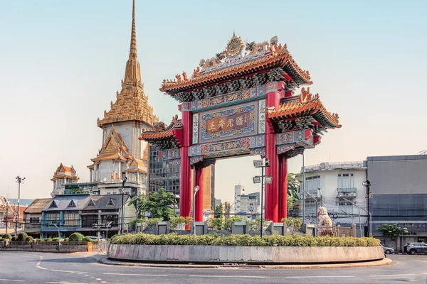 Περιοχή Chinatown Στην Μπανγκόκ — Φωτογραφία Αρχείου