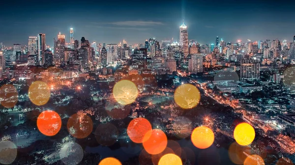 Bangkok Cidade Noite Tailândia — Fotografia de Stock