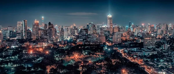 Bangkok Ciudad Por Noche Tailandia — Foto de Stock