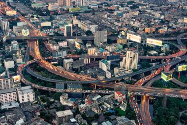 Bangkok şehri yukarıdan izleniyor