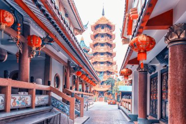 Che çene Khor Çin tarzı tapınak ve Pagoda Bangkok, Tayland