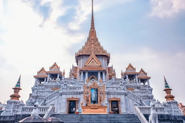 Wat Traimit Tempel Met Binnen Gouden Boeddha Bangkok — Stockfoto