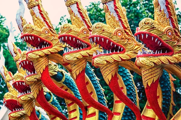 Decoração Dragões Pattaya Temple Tailândia — Fotografia de Stock