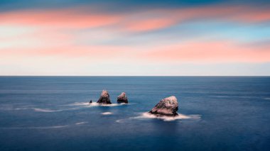 İspanya 'nın kuzeyindeki sahil şeridi