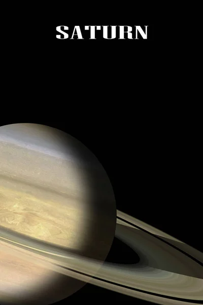 Vista Artista Planeta Saturno — Fotografia de Stock