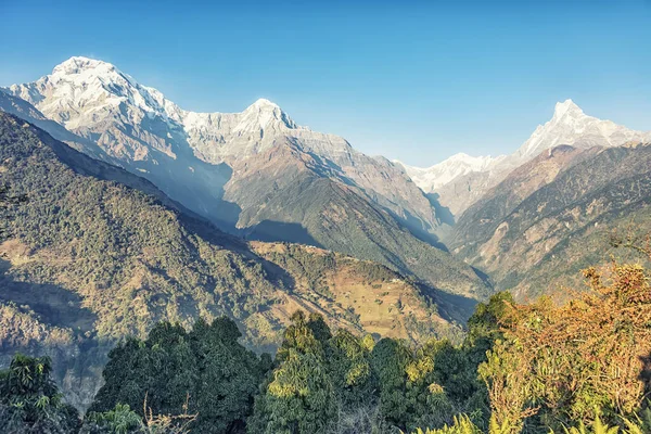 Paisaje Del Himalaya Visto Desde Área Conservación Annapurna — Foto de Stock