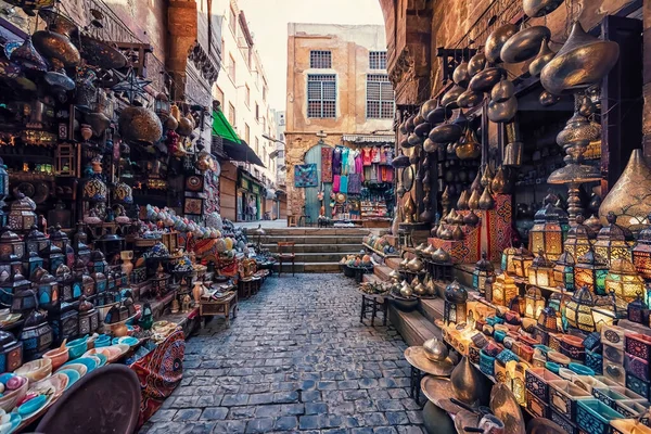 Рынок Хан Аль Халили Старом Каире Египет — стоковое фото