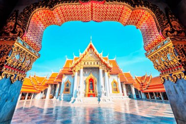 Bangkok 'taki Wat Benchamabophit Tapınağı (Mermer Tapınak)