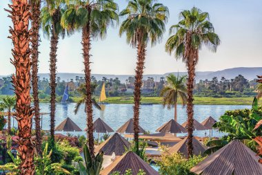 Mısır 'ın Lüksör kentinden Nil nehri görülüyor