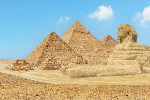 Piramidi Giza Sfinge Egitto — Foto Stock