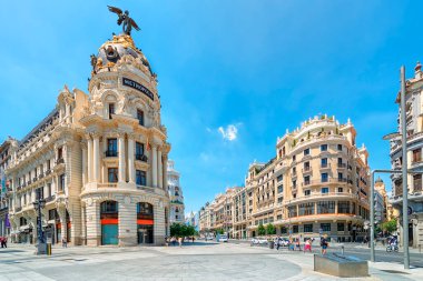 Madrid 'de Gran Via Caddesi, İspanya