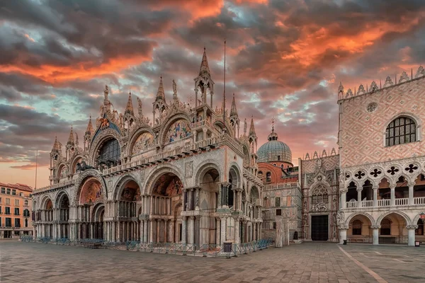 San Marcoplein Venetië Stad — Stockfoto