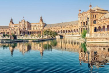 Seville, Endülüs, İspanya 'daki Plaza de Espana