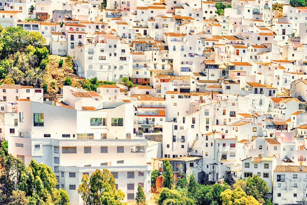 White houses in Casares village, Andalusia
