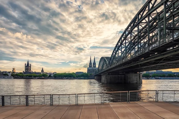 Cologne City Evening — Stock Photo, Image