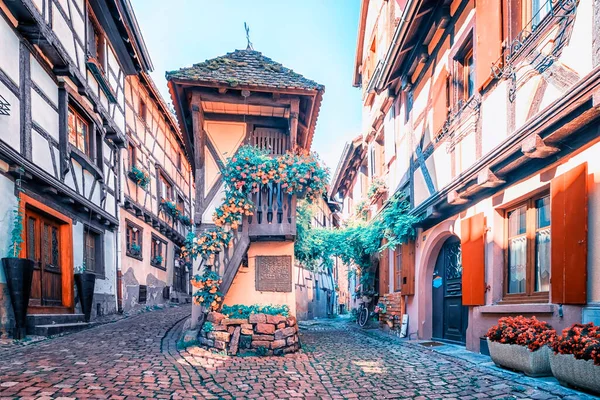 Byn Eguisheim Provinsen Alsace Frankrike — Stockfoto