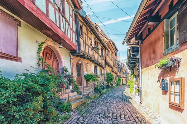 Byn Eguisheim Provinsen Alsace Frankrike — Stockfoto