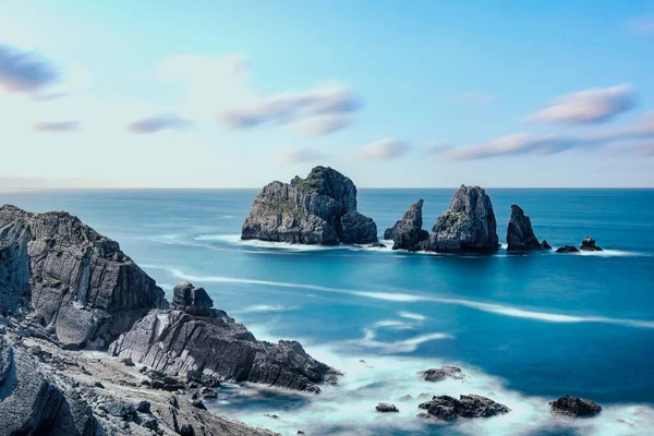 İspanya 'nın kuzeyindeki sahil şeridi 