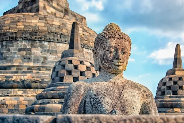 Pomnik Buddyjski Borobudur Jawa Środkowa Indonezja — Zdjęcie stockowe