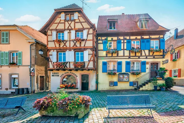 Byn Eguisheim Provinsen Alsace Frankrike — Stockfoto