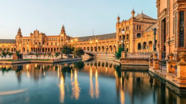 Seville, Endülüs, İspanya 'daki Plaza de Espana