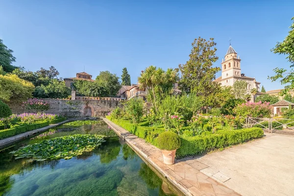 Ogrody Alhambry Granadzie Hiszpania — Zdjęcie stockowe