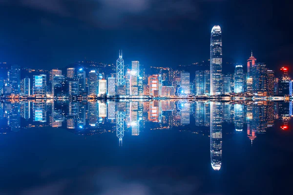 Ciudad Hong Kong Vista Desde Puerto Victoria — Foto de Stock