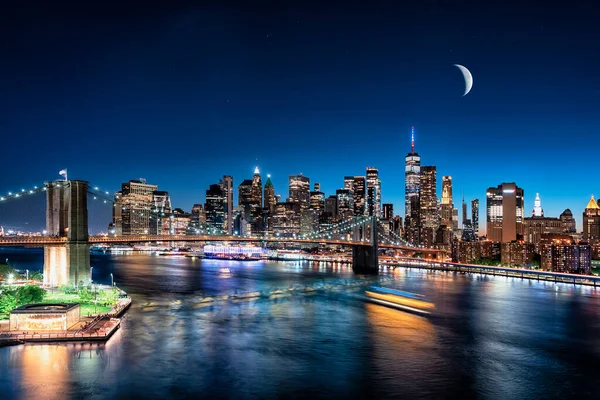 Νέα Υόρκη Νύχτα — Φωτογραφία Αρχείου