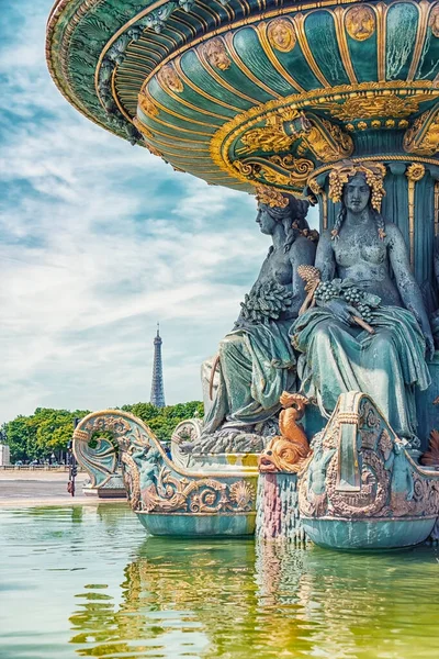 Fontaines Concorde Paris City — Foto Stock