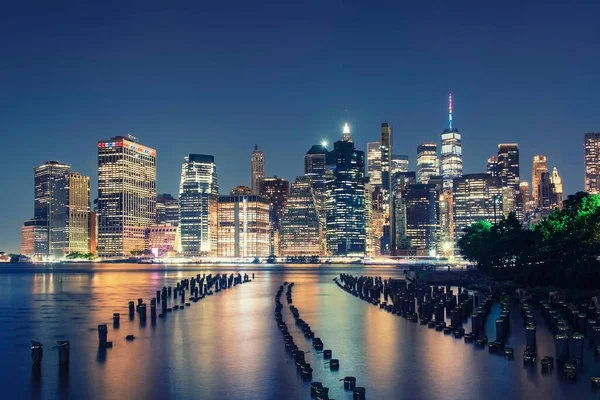 Die Skyline Von New York City Vereinigten Staaten — Stockfoto