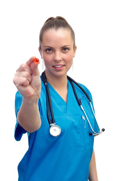 Улыбающаяся женщина-врач
