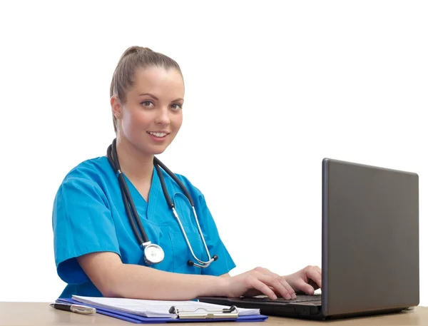 Sorridente medico femminile — Foto Stock