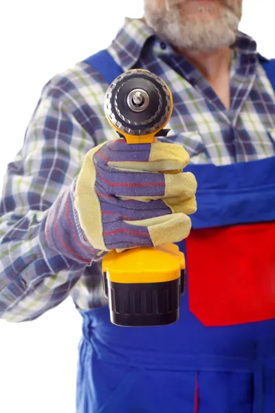 Hand holding drill — Stock Photo, Image