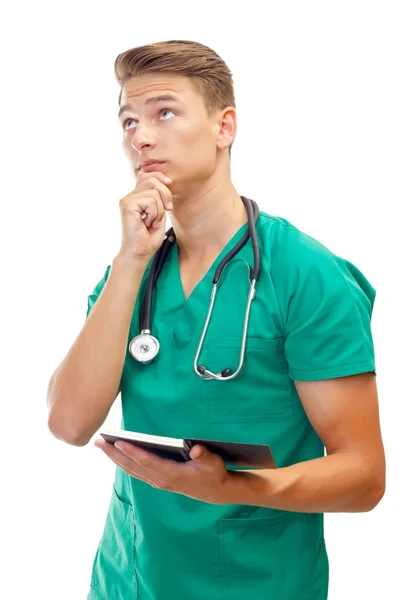 Thoughtful male doctor — Stock Photo, Image