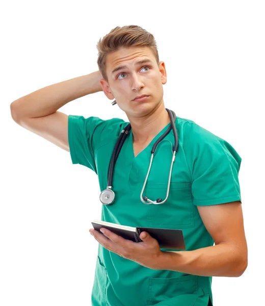 Thoughtful male doctor — Stock Photo, Image