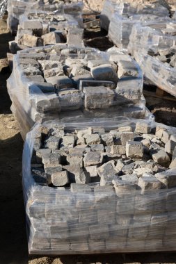 İnşaat cihazının resmini kapat, sarı damga.