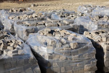 İnşaat cihazının resmini kapat, sarı damga.