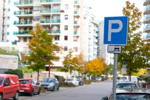 Nieuwe Woonwijk Platte Blokken Aanbouw — Stockfoto