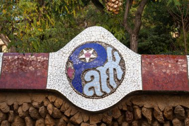Barselona, İspanya 'da Park Guell