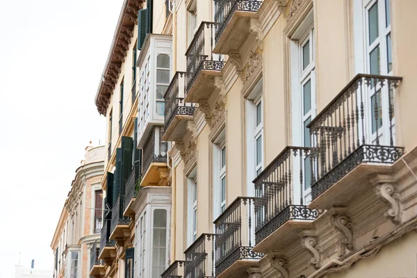 Imagen Apartamentos Antiguos Coloridos Málaga España — Foto de Stock