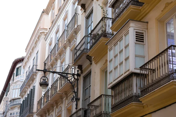 Imagen Apartamentos Antiguos Coloridos Málaga España — Foto de Stock