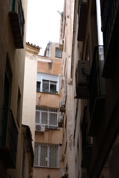 Picture Colourful Old Apartments Malaga Spain — ストック写真