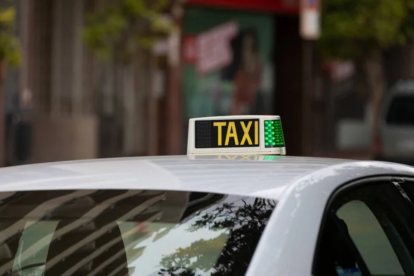 Close Picture Taxi Sign — Stockfoto