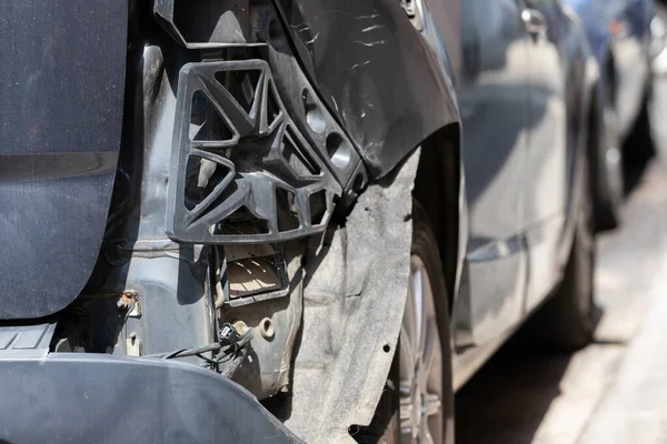 Чёрный Разбил Машину После Серьёзной Аварии Лицензионные Стоковые Фото