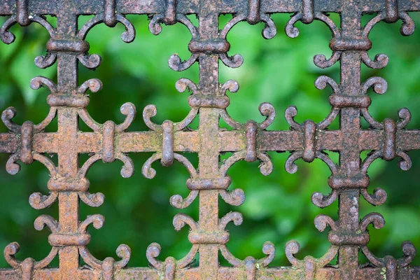 Detail Ornaments Wrought Iron Fence — 图库照片