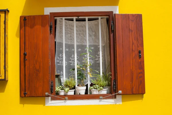 Close Picture Traditional Croatian House Window — Zdjęcie stockowe