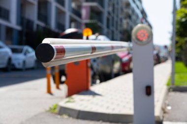 Picture of a modern parking lot barrier