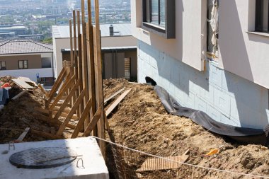 Ev temeli yalıtım detayları su geçirmez zar ile
