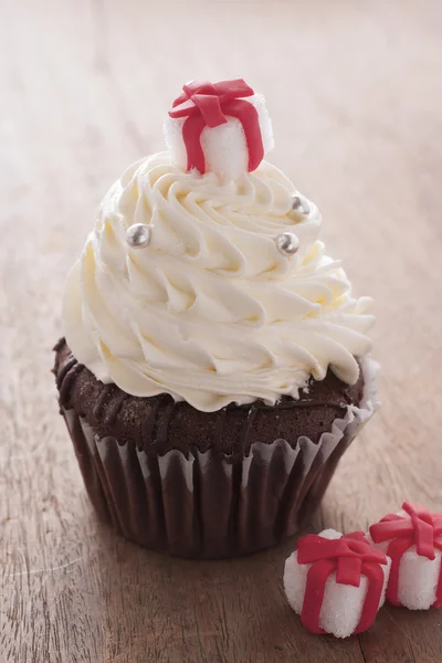 Christmas cupcake — Stockfoto